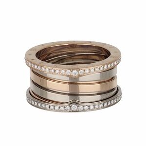 Chic Tri-Tone Women's Ring with Sparkling Accents